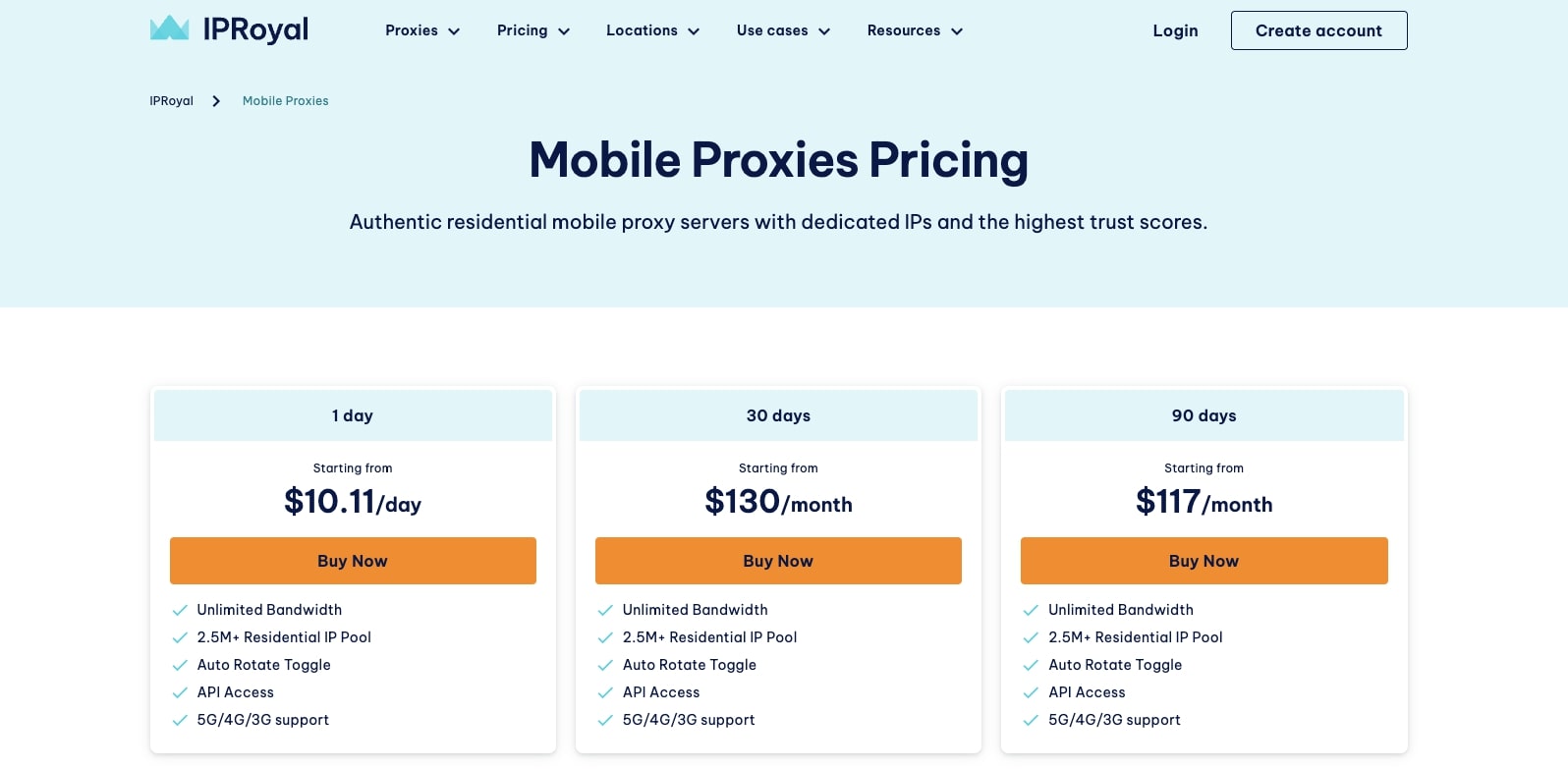 IPRoyal mobile proxies