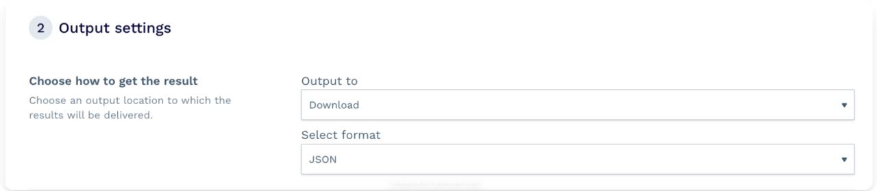 Choosing the data delivery options 