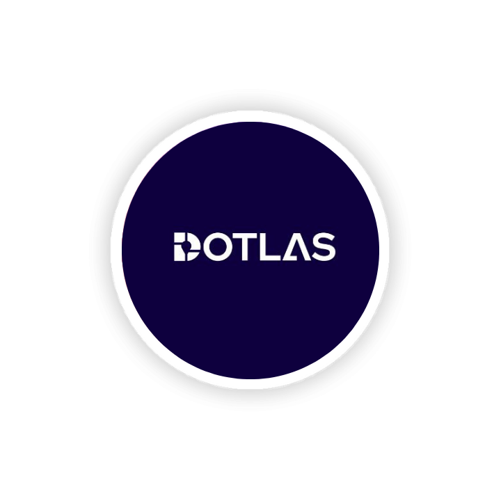 Dotlas' logo in circular form