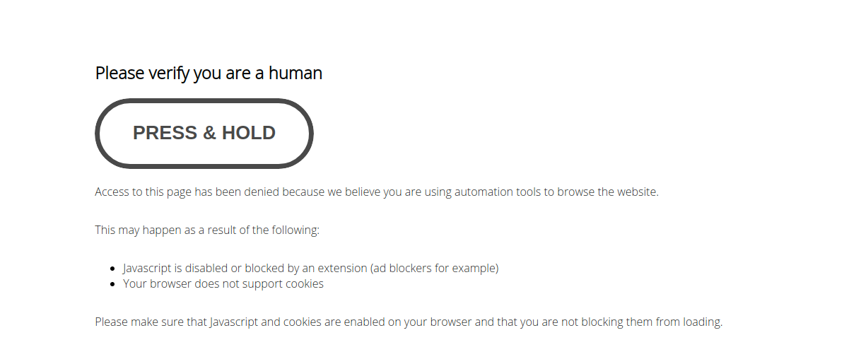 Verification method from PerimeterX