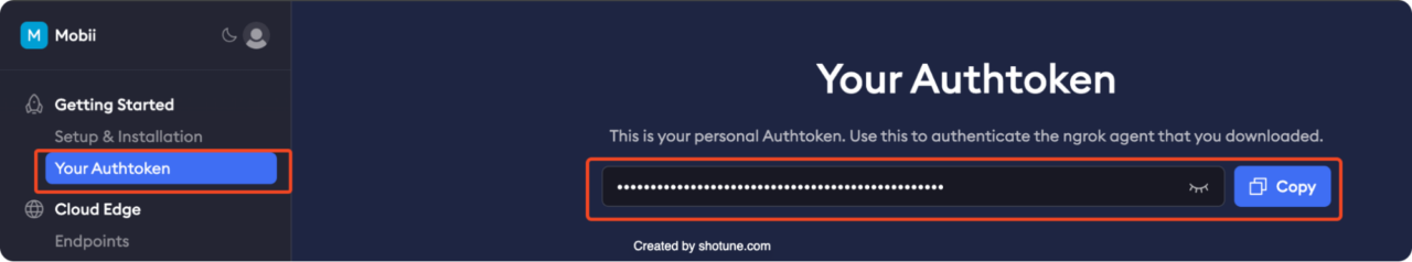 Configuring your Authtoken